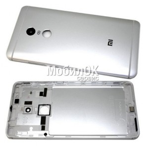 Задняя крышка для Xiaomi Redmi Note 4 серебристая (MediaTek)