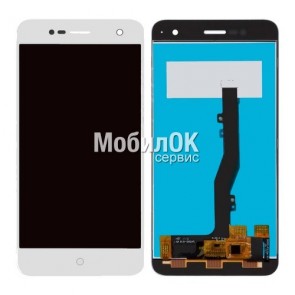 Дисплей для ZTE Blade V8 Mini белый, с тачскрином