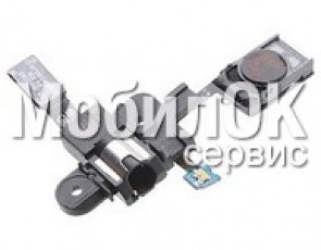 Коннектор Handsfree (разъем наушников) для Samsung N7100 черный, со шлейфом, с динамиком