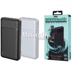 Внешний аккумулятор (PowerBank) REMAX Lango Series (2USB, 2.1A) 30000 mAh (RPP-167) белый