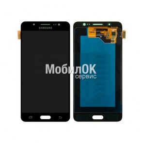 Дисплей для Samsung J510F Galaxy J5 (2016) черный, с тачскрином (In-Cell)