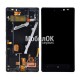 Дисплей для Nokia 930 Lumia черный, с тачскрином и рамкой