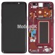 Дисплей для Samsung G960F Galaxy S9 Burgundy Red в сборе с рамкой, оригинал (GH97-21696F)