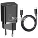 С.з.у. Baseus Super Si Quick Charger, Type-C, 25W с кабелем Type-C to Type-C 3A 1м TZCCSUP-L01 черно