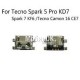 Коннектор зарядки для Tecno Spark 3 Pro/Spark 4/Spark 5/5 Pro/Spark 6/Spark 7/Go (2022)/POP 2F/POP 4