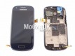 Дисплей для Samsung I8190 Galaxy S3 mini синий, полная сборка, оригинал (GH97-14204B)