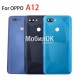Задняя крышка для OPPO A12 синяя, со стеклом камеры