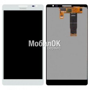 Дисплей для Huawei MT1-U06 Ascend Mate белый, с тачскрином