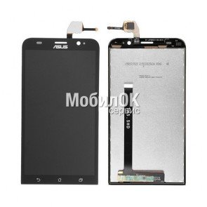 Дисплей для Asus ZenFone 2 (ZE550ML) черный, с тачскрином
