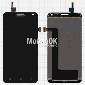 Дисплей для Lenovo S580 черный, с тачскрином China Original