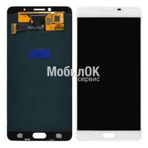 Дисплей для Samsung C9000 Galaxy C9/C9 Pro белый, с тачскрином China Original (oled)