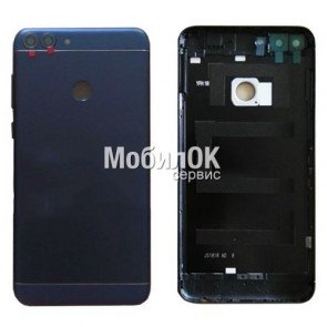 Задняя крышка для Huawei P Smart/Enjoy 7S синяя, со стеклом камеры