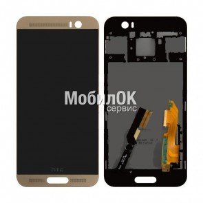 Дисплей для HTC One M9 Plus золотистый, с тачскрином