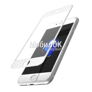 Ударопрочное защитное стекло (пленка) для Apple iPhone 7/Apple iPhone 8/SE (2020) белое керамическое