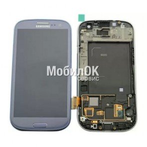 Дисплей для Samsung I9300 Galaxy S3 черный, оригинал, полная сборка (GH97-13630E)
