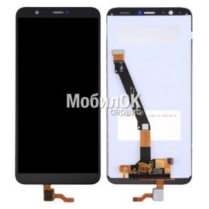 Дисплей для Huawei P Smart/Enjoy 7S черный (FIG-L31, FIG-LX1), с тачскрином (COG)