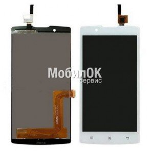 Дисплей для Lenovo A2010 белый, с тачскрином