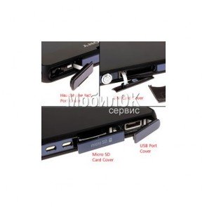Боковые заглушки для Sony C6602/C6603/C6606 L36 Xperia Z черные, полный комплект