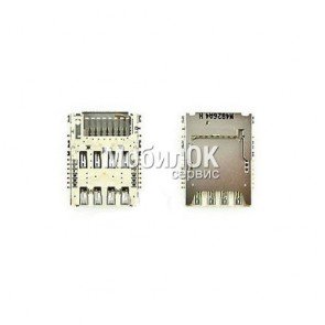 Коннектор SIM-карты для Samsung J320 Galaxy J3/ J500 Galaxy J5/ J700 Galaxy J7 оригинал (3709-00186)