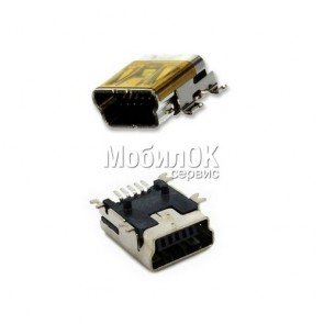 Коннектор зарядки универсальный (5 pin), mini USB, тип B
