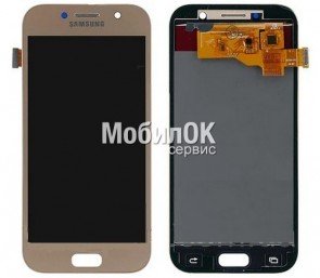 Дисплей для Samsung A520F Galaxy A5 (2017) золотистый, с тачскрином (In-Cell)