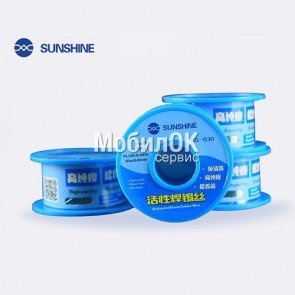 Припой Sunshine SS-030, Sn 63%, Pb 37%, flux 0,05%, 0,3 мм, 50 г
