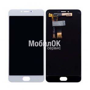 Дисплей для Meizu M3 Note белый, с тачскрином (M681H)