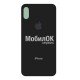 Стекло задней крышки для Apple iPhone X черное (big cut)