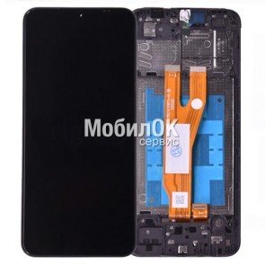 Дисплей для Samsung A032F Galaxy A03 Core черный, с тачскрином и рамкой Dual Flex