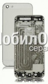 Корпус для Apple iPhone 5 белый (серебро), с боковыми кнопками и сим-держателем
