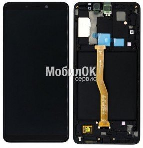 Дисплей для Samsung A920F Galaxy A9 черный, с тачскрином и рамкой China Original (oled)
