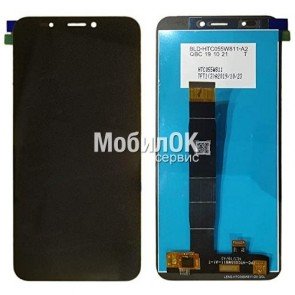 Дисплей для Nokia C1 (TA-1165) черный, с тачскрином
