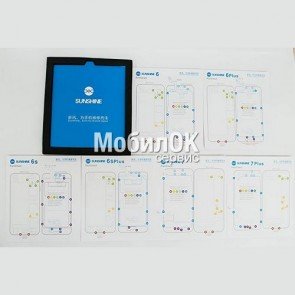 Коврик магнитный SS-025 со схемой расположения болтов для Apple iPhone 6/6S/6Plus/7/7Plus/8/8Plus/X