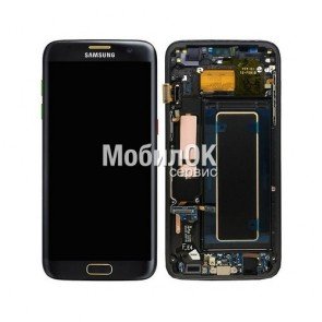 Дисплей для Samsung G935 Galaxy S7 EDGE черный, оригинал (GH97-18533F) Black Injustice Edition