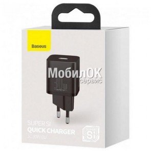 С.з.у. Baseus Super Si Quick Charger, Type-C, 30W (CCSUP-J01) черное