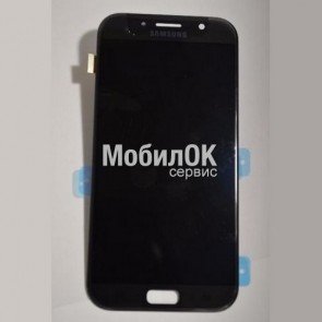 Дисплей для Samsung A720F Galaxy A7 (2017) черный, оригинал (GH97-19723A)