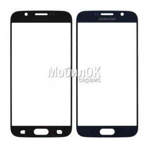 Стекло корпуса для Samsung G920F Galaxy S6 синее