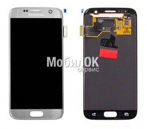 Дисплей для Samsung G930F Galaxy S7 серебристый, оригинал (GH97-18523B)