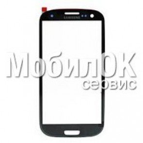 Стекло корпуса для Samsung I9300 Galaxy S3 темно-синее