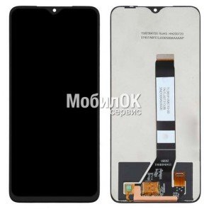 Дисплей для Xiaomi Poco M3/Redmi 9T/Redmi Note 9 4G черный, с тачскрином (COG)