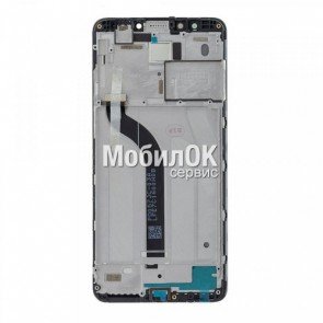 Дисплей для Xiaomi Redmi 5 черный, в сборе с тачскрином и рамкой, оригинал (560610024033)