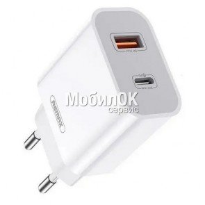 С.з.у. Remax Surie Series Fast Charger, USB + Type-C, 20W (RP-U68) белое
