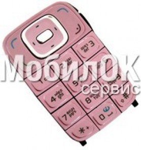 Клавиатура для Nokia 6131 розовая, рус