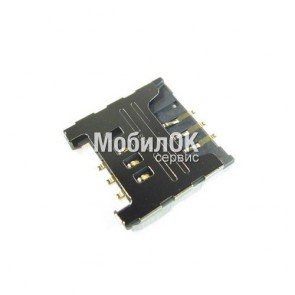 Коннектор SIM-карты для Samsung C3322/C3530/C3752/E1230/E2222/E2530/E2652 оригинал