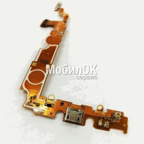 Шлейф для LG P715 Optimus L7 II коннектора зарядки, с компонентами