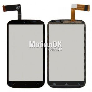 Сенсорный экран для HTC T328e Desire X черный