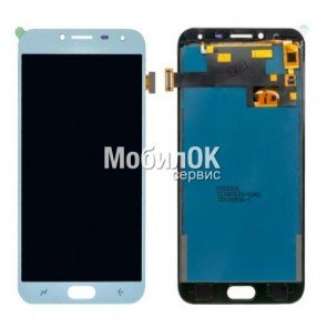 Дисплей для Samsung J400F Galaxy J4 (2018) голубой, с тачскрином (In-Cell)