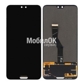 Дисплей для Huawei P20 Pro черный (CLT-L29, CLT-L09), с тачскрином и рамкой (Oled)