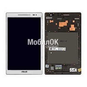 Дисплей для Asus ZenPad 8.0 Z380C Wi-Fi, ZenPad 8.0 Z380KL LTE белый, с тачскрином и рамкой