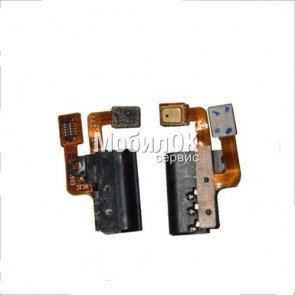 Шлейф для Huawei Ascend P6-U06 коннектора наушников, с компонентами